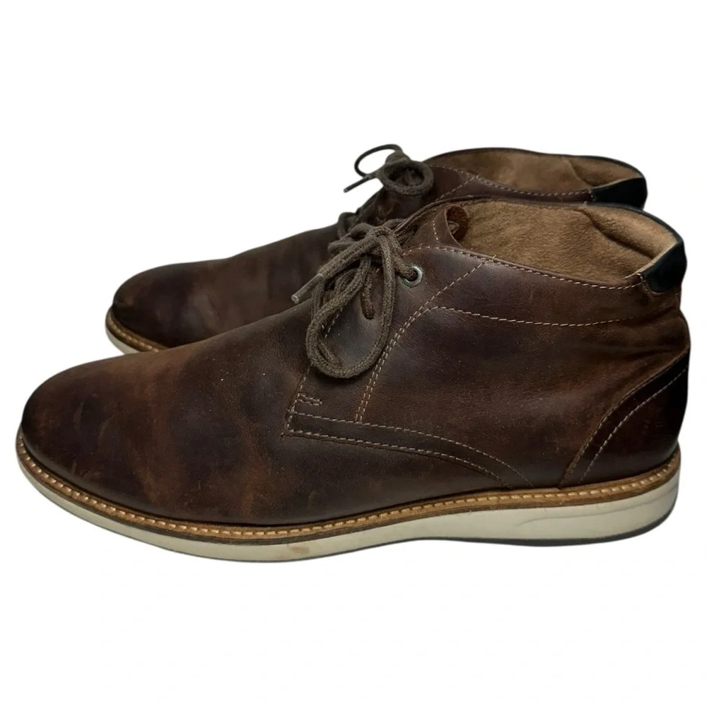 Florsheim Men’s Size 11 Brown Leather Lace Up Scarsdale Chukka Boots